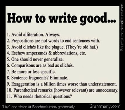 What are some tips for writing a good paper?